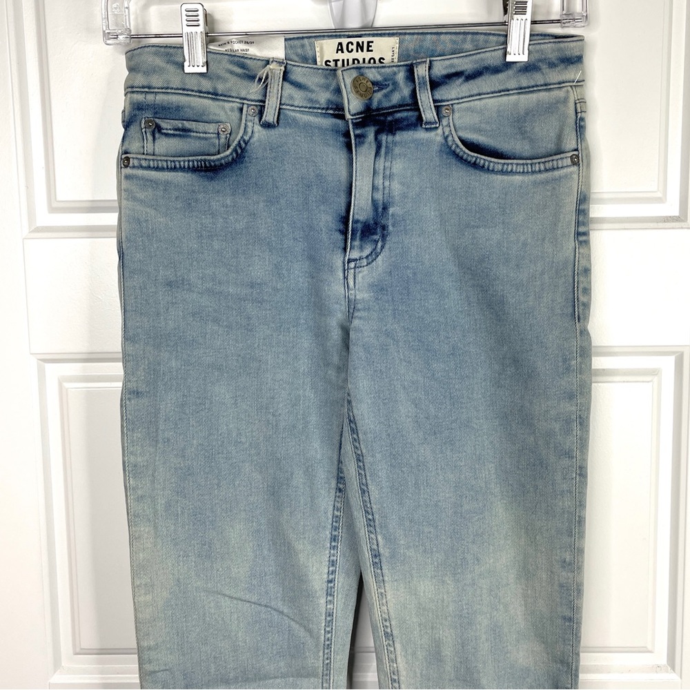 ACNE STUDIOS Skin 5 Silver Blue Jeans NEW Size 26 - Picture 3 of 11
